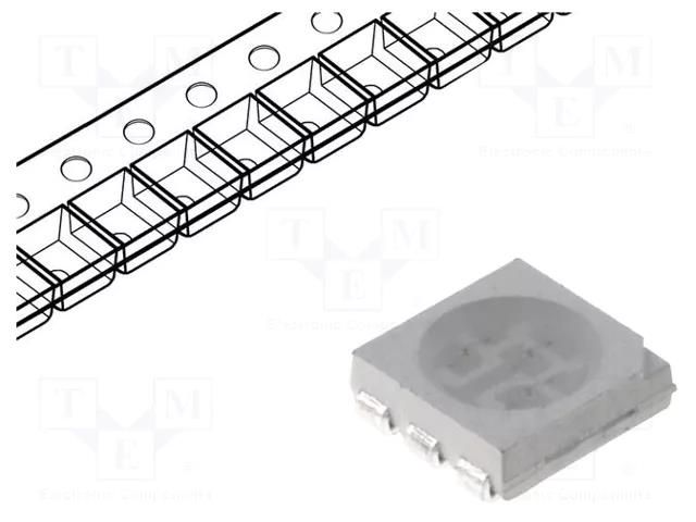 LED; yellow; SMD; 5050,PLCC6; 1200÷1800mcd; 1.6÷2.4VDC; 120°; 60mA LUCKYLIGHT LL-R5050UYC-Y2-4F