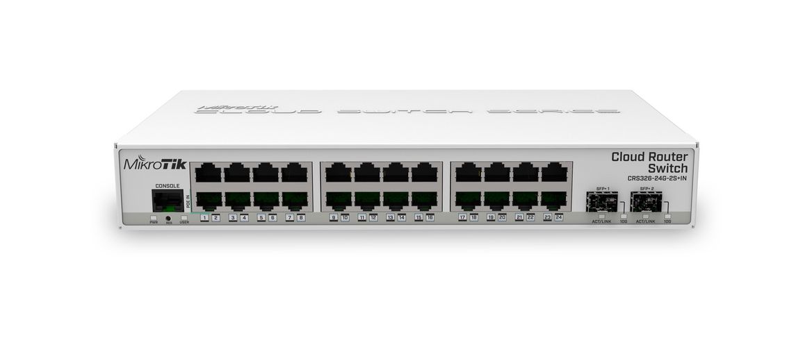 MikroTik CRS326-24G-2S+IN | Switch | 24x RJ45 1000Mb/s, 2x SFP+, MIKROTIK CRS326-24G-2S+IN 4752224006462