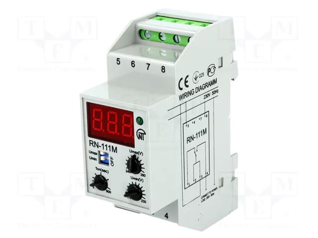 Voltage monitoring relay; undervoltage,overvoltage; 230VAC NOVATEK ELECTRO RN-111M