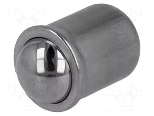 Smooth ball spring plunger; stainless steel; L: 7mm; F1: 5.5N ELESA+GANTER GN614-6-NI