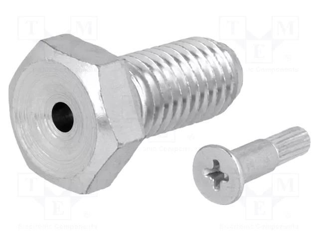 Pin; M12; steel; Plating: zinc; Thread len: 25mm; Spanner: 19mm FATH FA-098EM12025M