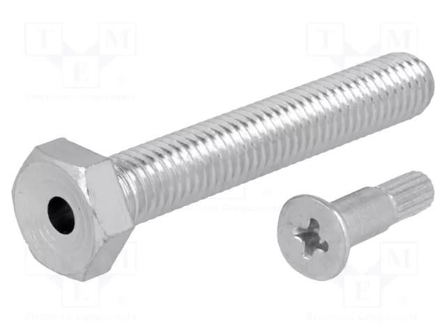 Pin; M8; steel; Plating: zinc; Thread len: 50mm; Spanner: 13mm FATH FA-098EM08050M