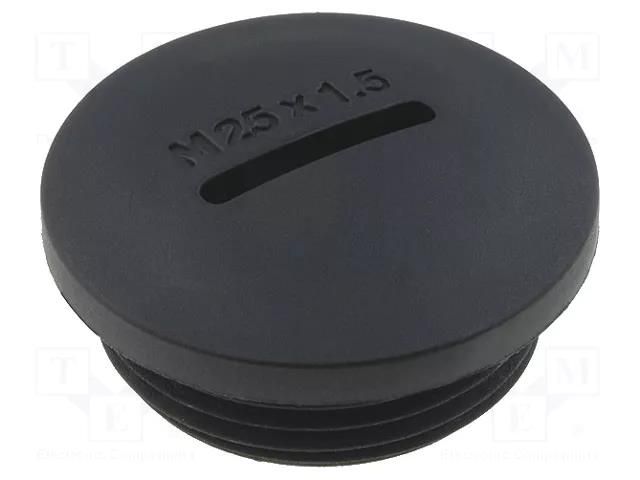 Stopper; M25; 1.5; polyamide; black; H: 12.8mm; Øout: 29.7mm KSS WIRING MSP-25