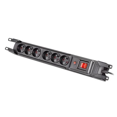 ARMAC MULTI M6 RACK 19" PROTECTING POWER STRIP 6X SOCKETS, 5M CABLE, BLACK, ARMAC MULTI M6 RACK 5M BLACK 5904722197428