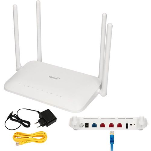 Fiberhome SR1041K | Router | Mesh, VPN, VLAN, WiFI6, AX1500, Dual Band, 4x RJ45 1000Mb/s, 1x USB, FIBERHOME AP-SR1041K-AX1500 6975489914213