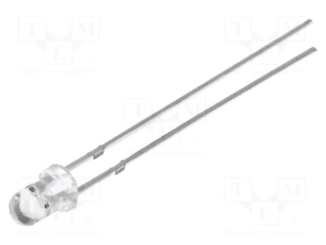 LED; orange; 3mm; 1120÷1560mcd; 30°; Front: convex; 1.8÷2.6VDC OPTOSUPPLY OSOOJ23131A