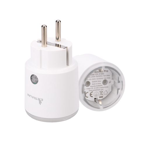 Extralink Smartlife Smart Socket SC Pro | Smart Plug | Zigbee, Homekit, Tuya, 3680W, EXTRALINK EX.31450 5906168631450