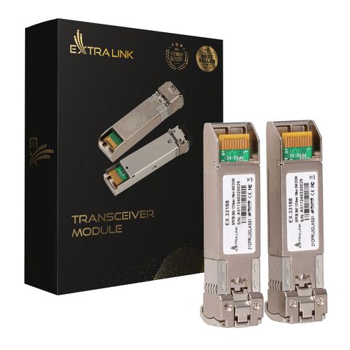 Extralink SFP28 25G 2-Pack | SFP28 Module | 25Gbps, LC/UPC Duplex, 1310nm, 10km, single mode, DOM, EXTRALINK EX.33188 5906168633188