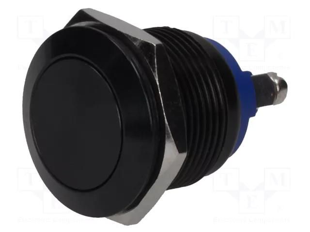 Switch: vandal resistant; Pos: 2; SPST-NO; 2A/36VDC; IP65; OFF-(ON) ONPOW V19-10-B