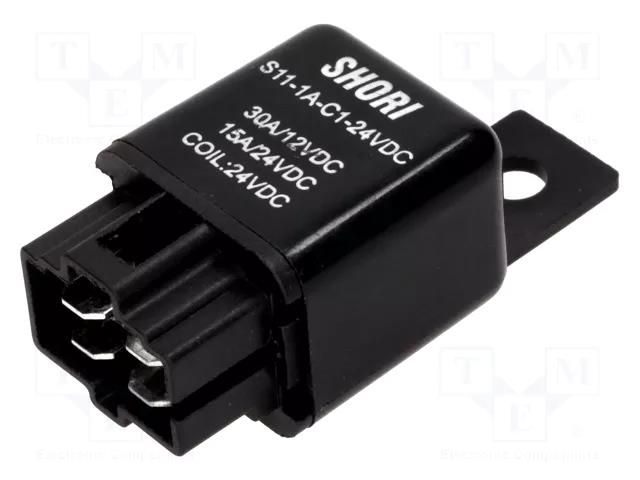 Relay: electromagnetic; SPST-NO; Ucoil: 24VDC; 30A; automotive SHORI ELECTRIC S11-1A-C1-24VDC