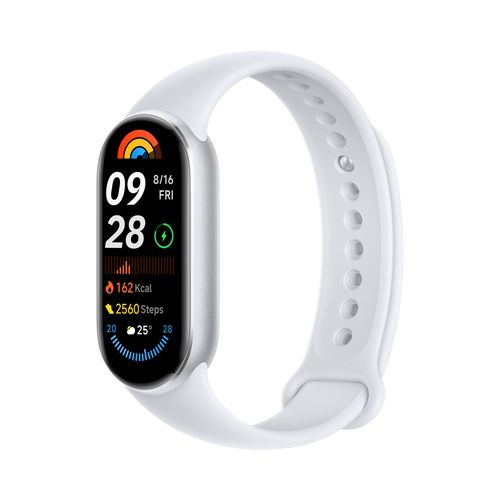 Xiaomi Smart Band 9 Glacier Silver | Smartband | Bluetooth 5.4, 233 mAh, 1.62", 5 ATM, accelerometer, gyroscope, PPG sensor, XIAOMI SMART BAND 9 GLACIER SILVER 6941812775745