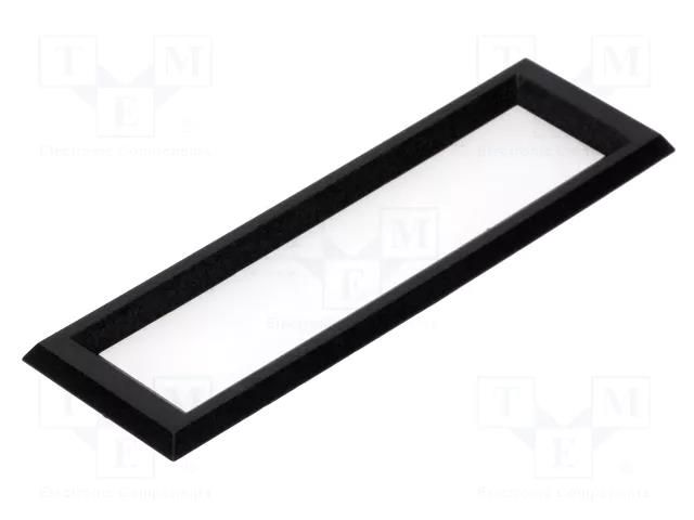 Frontal bezel; Dim: 97.5x29.4mm; 81.5x17.2mm; ABS; Colour: black DISPLAY VISIONS EA017-7UKE