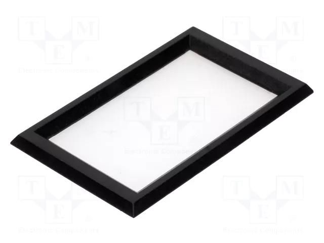 Frontal bezel; Dim: 74x44.7mm; 58x32.5mm; ABS; Colour: black DISPLAY VISIONS EA017-17UKE