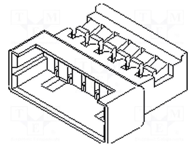 Connector: wire-wire; plug; male; PicoBlade™; 1.25mm; PIN: 6; 1x6 MOLEX MX-51047-0600