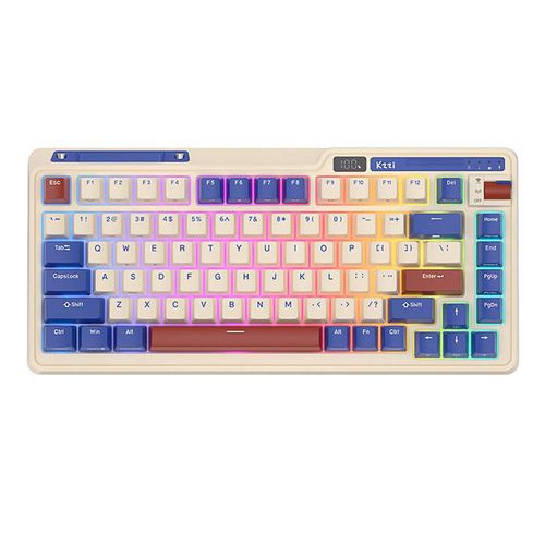 Wireless mechanical keyboard Royal Kludge KZZI K75 pro RGB, Moment Switch (retro blue), Royal Kludge KZZI K75pro moment