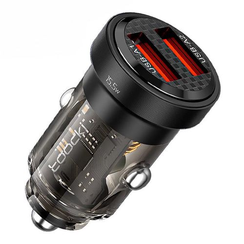 Toocki Car Charger 2A, 15W (Black), Toocki TCCAA-WR01