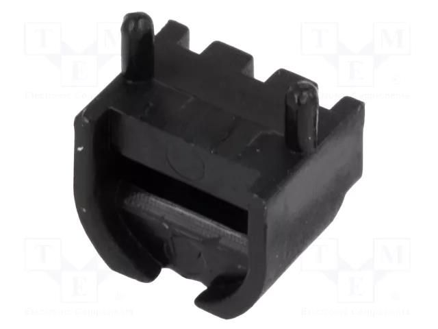 LED housing; 5mm; polyamide; angular; 3 PIN; black; UL94V-2; H: 6mm FIX&FASTEN FIX-LEK-508
