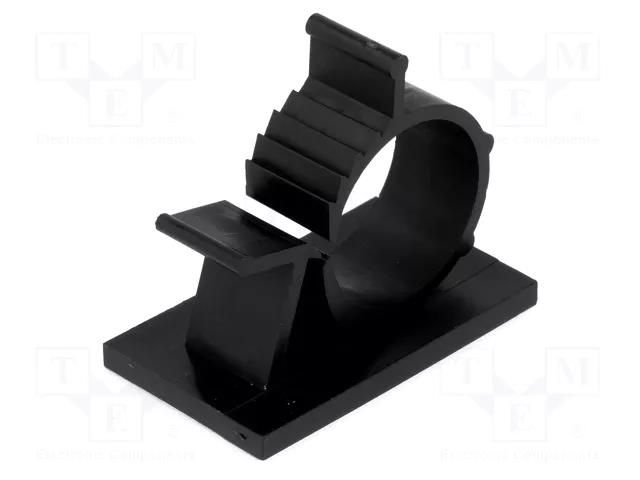 Self-adhesive cable holder; 16.5÷20.1mm; polyamide; black KSS WIRING AP-1720