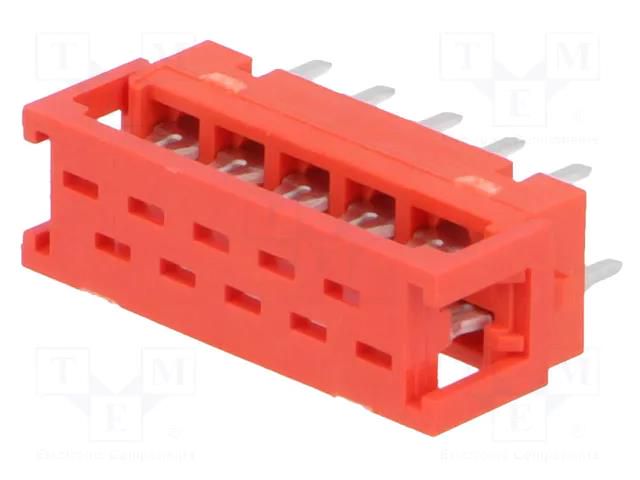 Connector: Micro-MaTch; adapter; PIN: 10; IDC,THT; 2x5; 1.27mm TE Connectivity AMP-8-215570-0