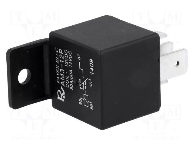 Relay: electromagnetic; SPDT; Ucoil: 12VDC; 80A; automotive; AM3 Recoy/RAYEX ELECTRONICS AM3-12CF