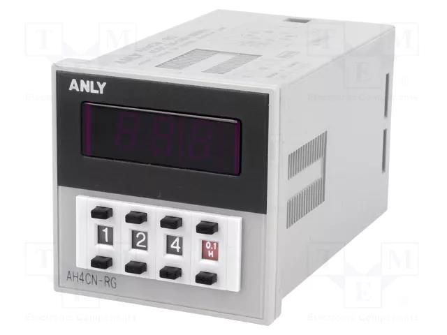 Timer; Range: 0,01s÷9990h; SPDT; 100÷240VAC; 100÷240VDC; octal ANLY ELECTRONICS A-AH4CN-RG-230V
