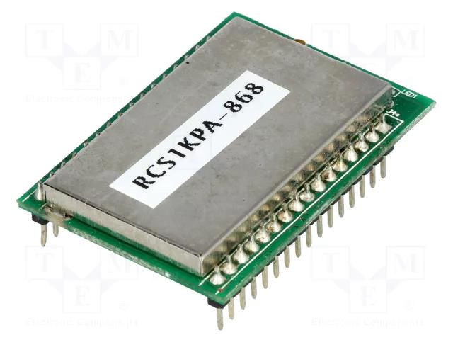 Module: RF; 868÷870MHz; -112dBm; 3÷3.6VDC; 27dBm; 27x39mm RADIOCONTROLLI RCS1KPA-868
