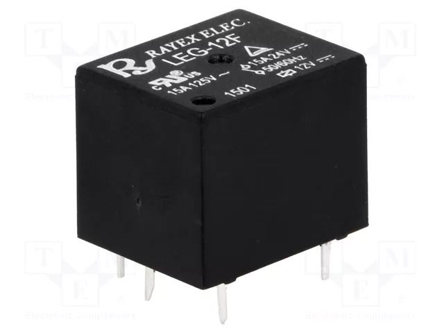 Relay: electromagnetic; SPDT; Ucoil: 12VDC; Icontacts max: 15A Recoy/RAYEX ELECTRONICS LEG-12F