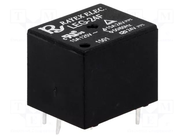 Relay: electromagnetic; SPDT; Ucoil: 24VDC; Icontacts max: 15A Recoy/RAYEX ELECTRONICS LEG-24F