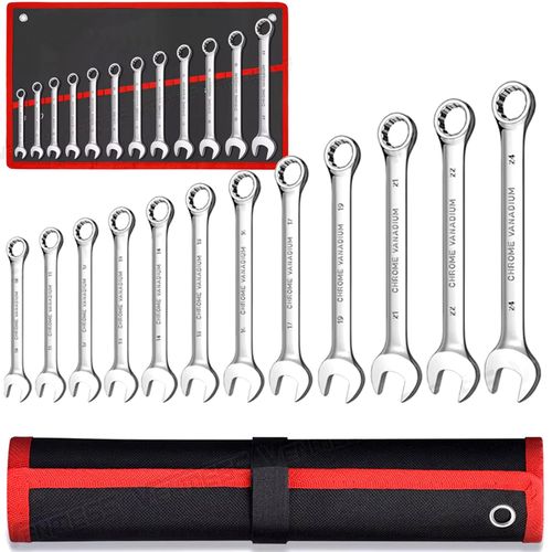 EXTRALINK ZESTAW KLUCZY PŁASKO-OCZKOWYCH 12 EL. KLUCZE PŁASKIE OCZKOWE ETUI 8-24 MM - 1293, EXTRALINK EX.21441 5907207221441