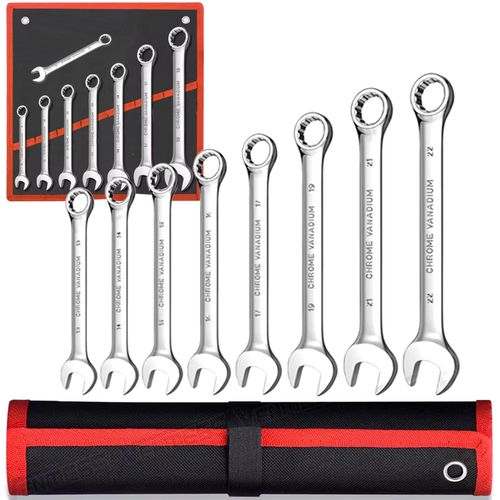 EXTRALINK ZESTAW KLUCZY PŁASKO-OCZKOWYCH 8 EL. KLUCZE PŁASKIE OCZKOWE ETUI 8-22 MM - 1291, EXTRALINK EX.21458 5907207221458