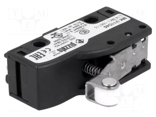 Microswitch SNAP ACTION; 6A/250VAC; 5A/24VDC; SPDT; ON-(ON); MK PIZZATO ELETTRICA MKV11D45