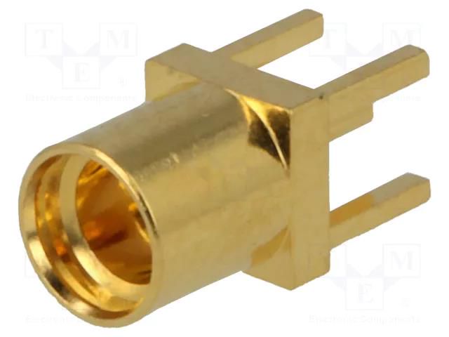 Connector: MMCX; socket; female; straight; THT; gold-plated; 50Ω AMPHENOL RF MMCX6251N1