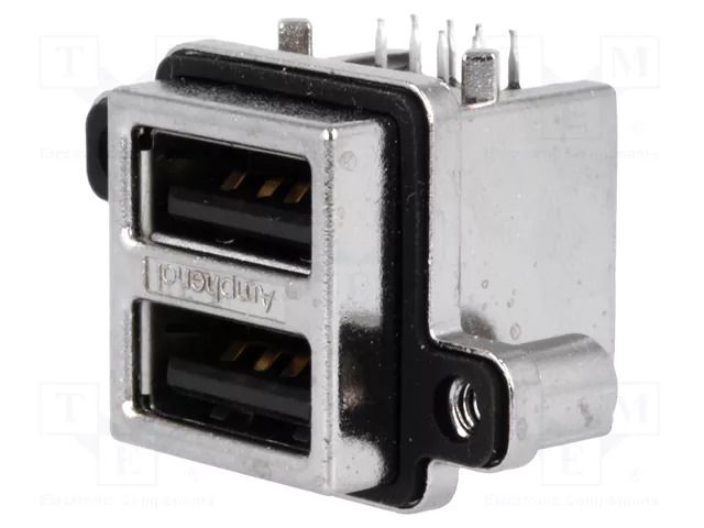 Connector: USB A; socket; MUSB; for panel mounting,on PCBs,screw AMPHENOL COMMUNICATIONS SOLUTIONS MUSB-C111-30