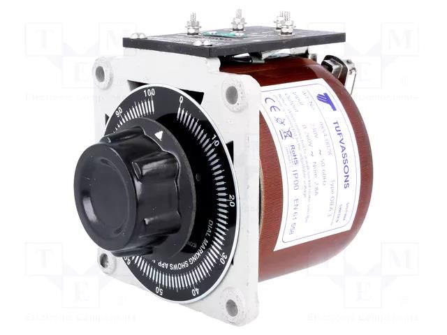 Variable autotransformer; 230VAC; Uout: 0÷260V; 2.8A; on panel BREVE TUFVASSONS OIEA3