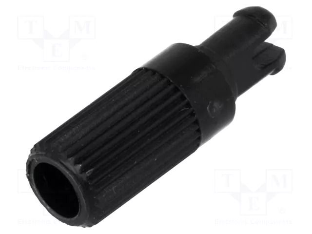 Knob; shaft knob; black; Ø6x12mm; for mounting potentiometers PIHER PT15GW-12B