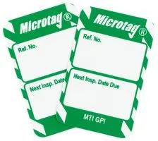 MICROTAG INSERT, 30 X 47MM, PP, WHT/GRN MIC-MTI-GPI-GN-20