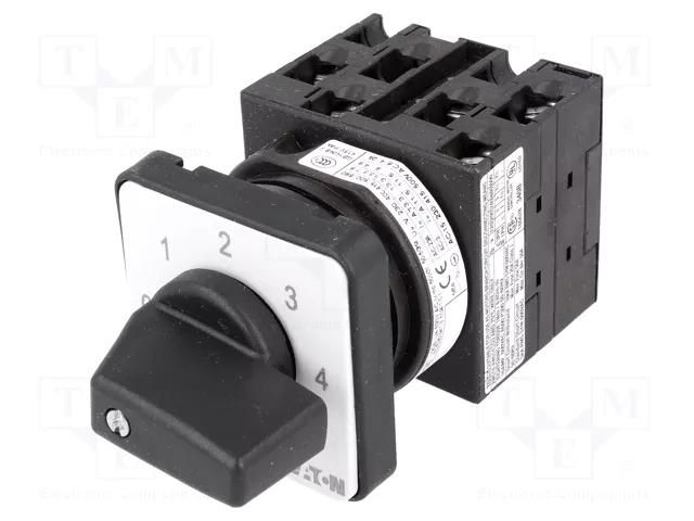 Switch: step cam switch; Stabl.pos: 6; 20A; 0-1-2-3-4-5; Poles: 1 EATON ELECTRIC T0-3-8243/E