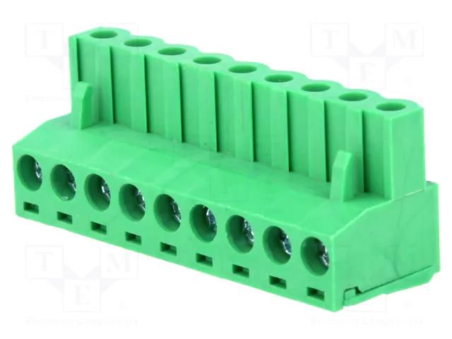 Connector: pluggable terminal block; plug; female; 15A; 300V; 1x9 NINIGI TBW-5-9P/GN
