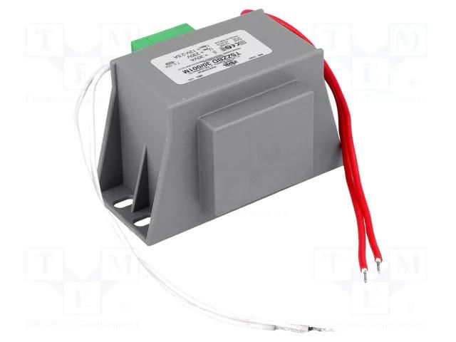 Transformer: mains; 30VA; 230VAC; 12V; 2.5A; Leads: cables; 200mm INDEL TSZZBD30/001M