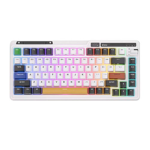 Wireless mechanical keyboard Royal Kludge KZZI K75 pro RGB, Eternity Switch  (black and white), Royal Kludge KZZI K75pro eternity