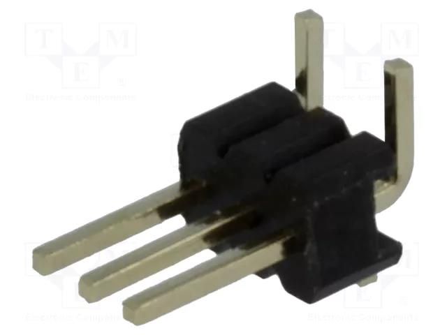 Connector: pin strips; pin header; male; PIN: 3; vertical; 1.27mm CONNFLY ZL321-3P