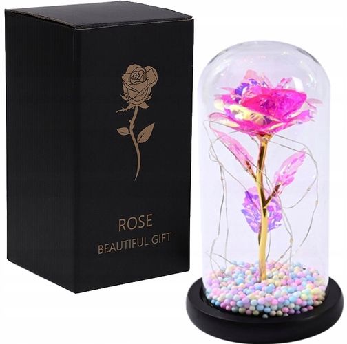 Eternal Rose in Glass Extralink Home, Pink LED Light, EXTRALINK EX.24183 5907207224183