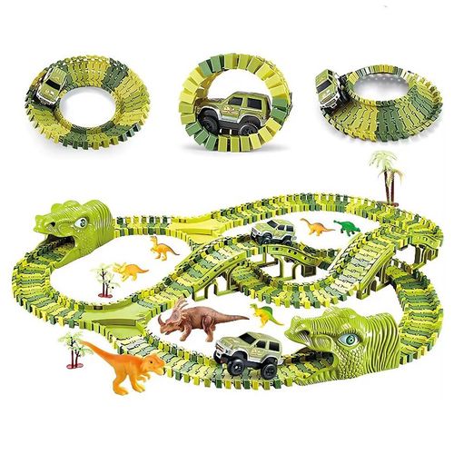 Large Racing Track, Dino Park Extralink Toys, Car, Dinosaur, Dinosaur Park, XXL, 240 Pieces, EXTRALINK EX.24220 5907207224220