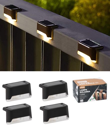 Set of 4 Extralink Solar Lights, 8 x 4.5 x 4.5 cm Linus Warm White LED, EXTRALINK EX.25005 5904996088781