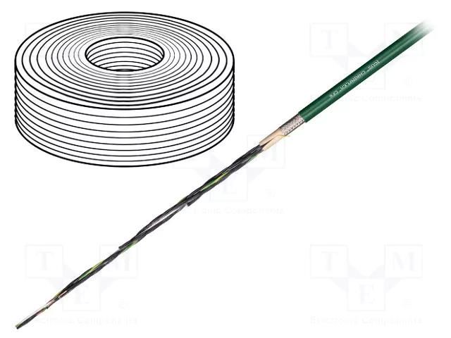 Wire: control cable; chainflex® CF6; 25x0.25mm2; green; stranded IGUS CF6.02.25