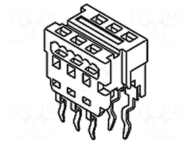 Connector: wire-board; adapter; PIN: 14; PicoFlex; 1.2A; IDC,THT MOLEX MX-90584-1314
