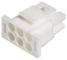 CONNECTOR HOUSING, PLUG, 6 WAY, NYLON 350715-4