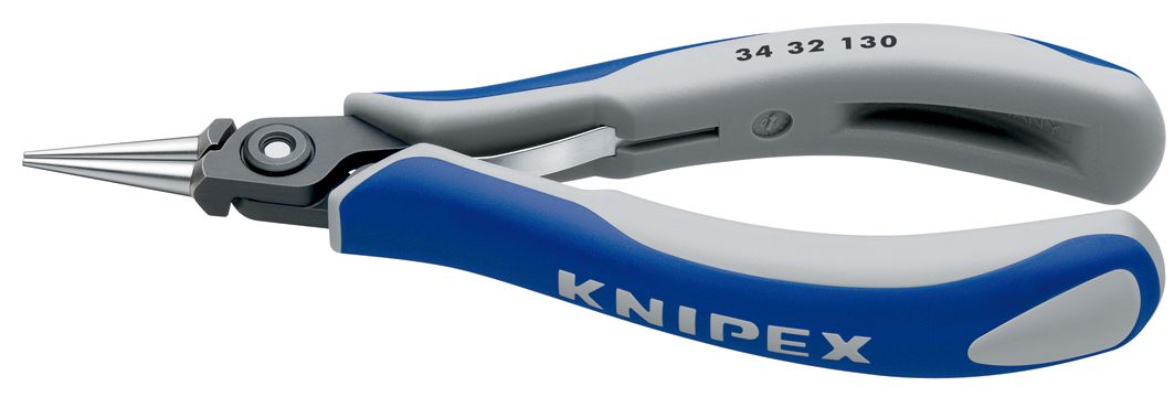 KNIPEX 34 32 130 Precision Electronics Gripping Pliers with multi-component handles burnished 130 mm 34 32 130 4003773061496