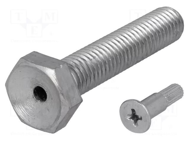 Pin; M10; steel; Plating: zinc; Thread len: 50mm; Spanner: 17mm FATH FA-098EM10050M