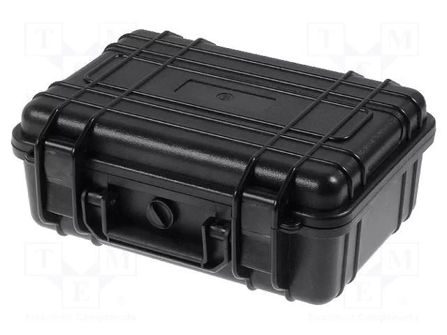 Case; tool case; black; ABS; 260x180x100mm; IP67 NEWBRAND NB-45-1-B